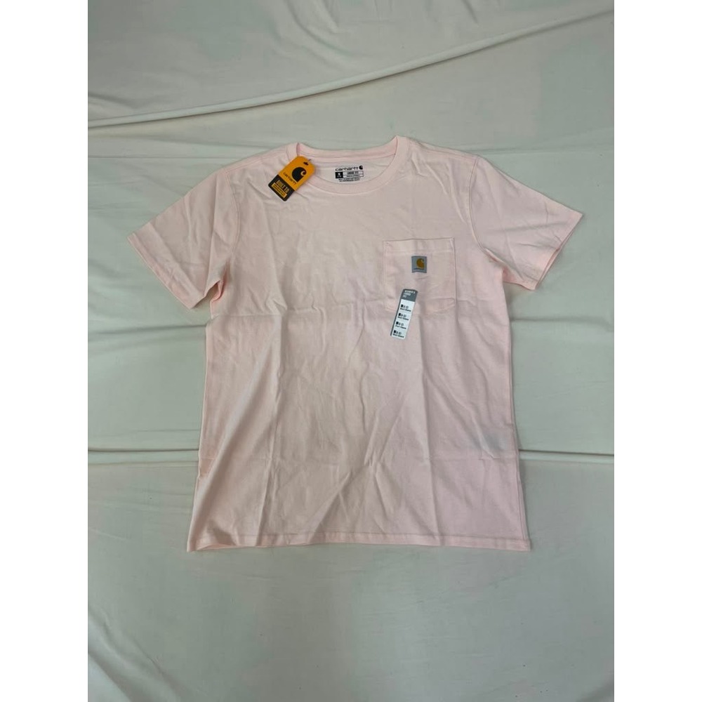 Carhartt Womens Loose Fit Short Sleeve Pocket‎ T-Shirt Pink Medium NWT